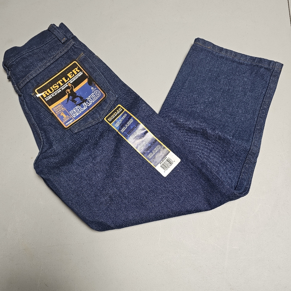 Rustler Relaxed Fit Blue Jeans Classic Comfort